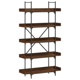 vidaXL Bücherregal 5 Böden Braun Eiche-Optik 100x33x180,5 cm
