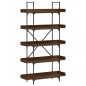 vidaXL Bücherregal 5 Böden Braun Eiche-Optik 100x33x180,5 cm vidaXL Bücherregal 5 Böden Braun Eiche-Optik 100x33x180,5 cm
