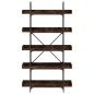 vidaXL Bücherregal 5 Böden Räuchereiche 100x33x180,5 cm Holzwerkstoff vidaXL Bücherregal 5 Böden Räuchereiche 100x33x180,5 cm Holzwerkstoff