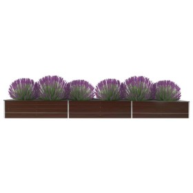 vidaXL Garten-Hochbeet Verzinkter Stahl 480x80x45 cm Braun