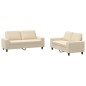 vidaXL 2-tlg. Sofagarnitur Creme Stoff vidaXL 2-tlg. Sofagarnitur Creme Stoff
