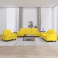 vidaXL 3-tlg. Sofagarnitur Hellgelb Stoff vidaXL 3-tlg. Sofagarnitur Hellgelb Stoff