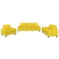 vidaXL 3-tlg. Sofagarnitur Hellgelb Stoff vidaXL 3-tlg. Sofagarnitur Hellgelb Stoff