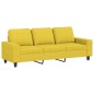 vidaXL 3-tlg. Sofagarnitur Hellgelb Stoff vidaXL 3-tlg. Sofagarnitur Hellgelb Stoff