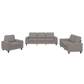 vidaXL 3-tlg. Sofagarnitur Taupe Stoff