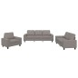 vidaXL 3-tlg. Sofagarnitur Taupe Stoff vidaXL 3-tlg. Sofagarnitur Taupe Stoff