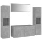 vidaXL Badmöbel-Set Betongrau Holzwerkstoff vidaXL Badmöbel-Set Betongrau Holzwerkstoff