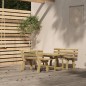 vidaXL 3-tlg. Garten-Essgruppe Kiefernholz Imprägniert vidaXL 3-tlg. Garten-Essgruppe Kiefernholz Imprägniert