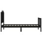 vidaXL Massivholzbett mit Kopfteil Schwarz 90x190 cm vidaXL Massivholzbett mit Kopfteil Schwarz 90x190 cm