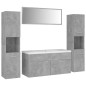 vidaXL Badmöbel-Set Betongrau Holzwerkstoff vidaXL Badmöbel-Set Betongrau Holzwerkstoff