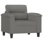vidaXL 3-tlg. Sofagarnitur mit Kissen Dunkelgrau Mikrofasergewebe vidaXL 3-tlg. Sofagarnitur mit Kissen Dunkelgrau Mikrofasergewebe