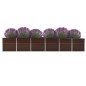 vidaXL Garten-Hochbeet Verzinkter Stahl 480x80x77 cm Braun vidaXL Garten-Hochbeet Verzinkter Stahl 480x80x77 cm Braun