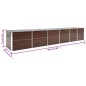 vidaXL Garten-Hochbeet Verzinkter Stahl 480x80x77 cm Braun vidaXL Garten-Hochbeet Verzinkter Stahl 480x80x77 cm Braun