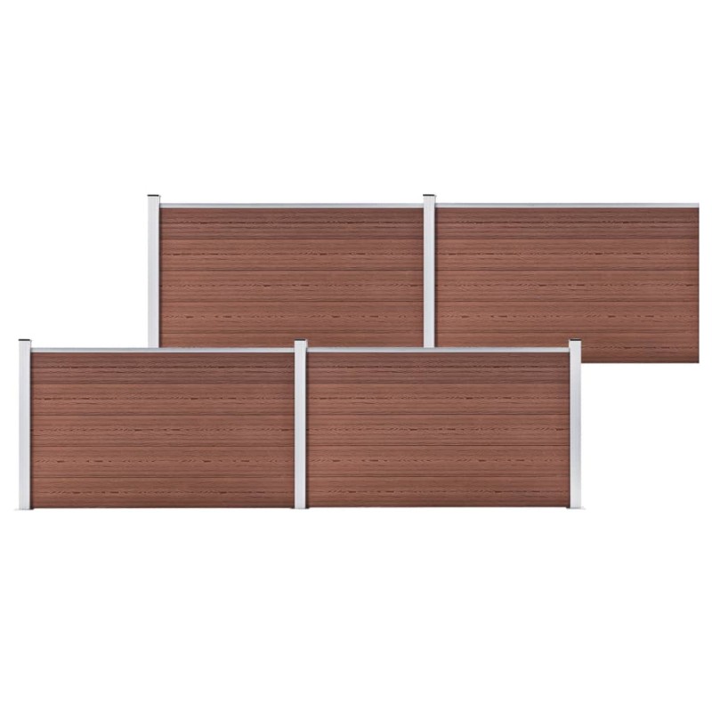 vidaXL Gartenzaun WPC 699x106 cm Braun vidaXL Gartenzaun WPC 699x106 cm Braun