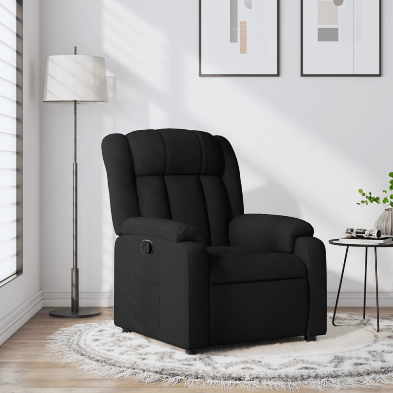 vidaXL Relaxsessel Schwarz Stoff vidaXL Relaxsessel Schwarz Stoff