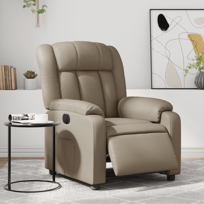 vidaXL Relaxsessel Elektrisch Cappuccino-Braun Kunstleder vidaXL Relaxsessel Elektrisch Cappuccino-Braun Kunstleder