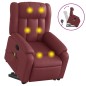 vidaXL Massagesessel mit Aufstehhilfe Weinrot Kunstleder vidaXL Massagesessel mit Aufstehhilfe Weinrot Kunstleder
