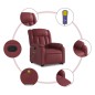 vidaXL Massagesessel mit Aufstehhilfe Weinrot Kunstleder vidaXL Massagesessel mit Aufstehhilfe Weinrot Kunstleder