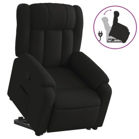 vidaXL Relaxsessel mit Aufstehhilfe Schwarz Stoff