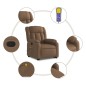 vidaXL Massagesessel mit Aufstehhilfe Braun Stoff vidaXL Massagesessel mit Aufstehhilfe Braun Stoff