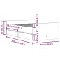 vidaXL Bettgestell mit Schubladen Räuchereiche 90x200 cm vidaXL Bettgestell mit Schubladen Räuchereiche 90x200 cm