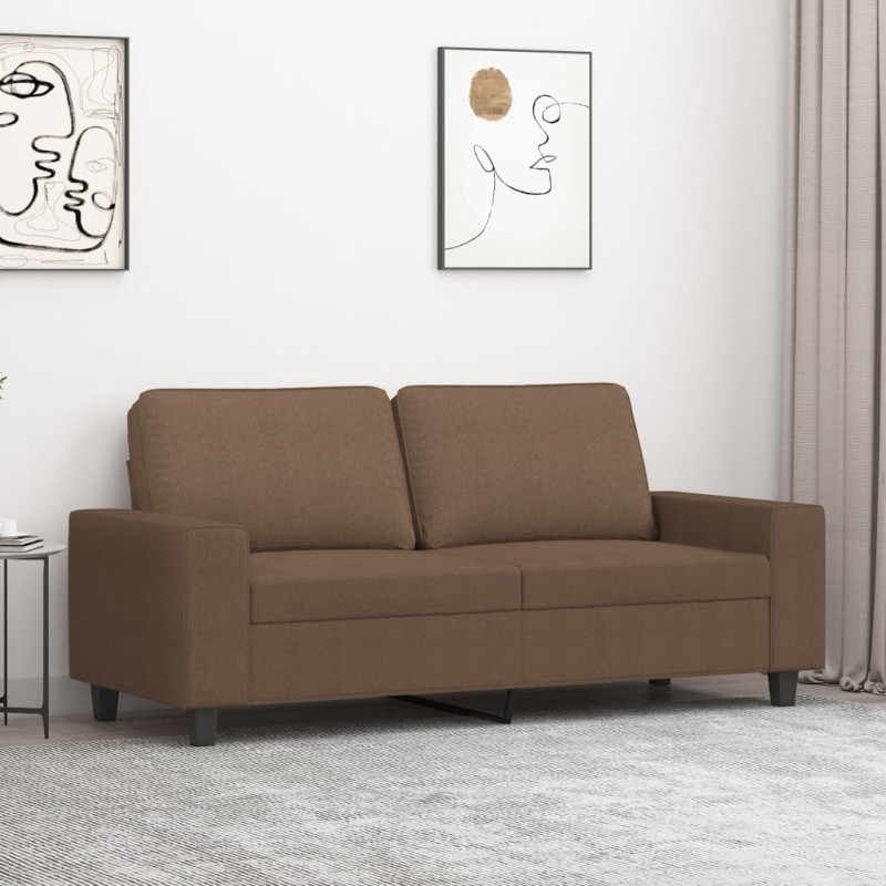 vidaXL 2-Sitzer-Sofa Braun 140 cm Stoff vidaXL 2-Sitzer-Sofa Braun 140 cm Stoff