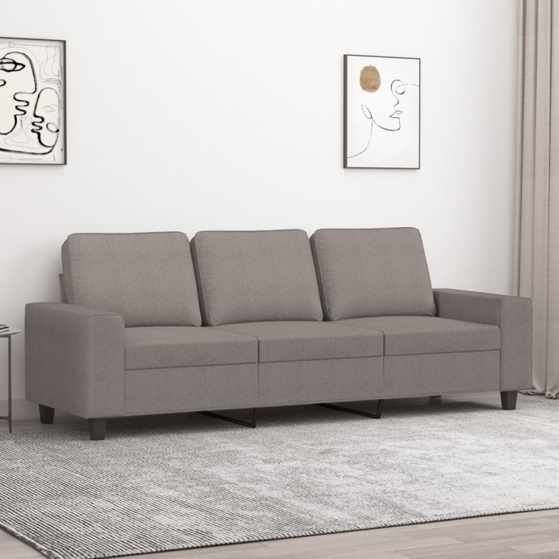 vidaXL 3-Sitzer-Sofa Taupe 180 cm Stoff vidaXL 3-Sitzer-Sofa Taupe 180 cm Stoff