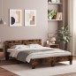 vidaXL Bettgestell mit Kopfteil Räuchereiche 140x190 cm Holzwerkstoff vidaXL Bettgestell mit Kopfteil Räuchereiche 140x190 cm Holzwerkstoff