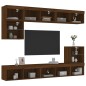 vidaXL 8-tlg. Wohnwand mit LED-Beleuchtung Braun Eichen-Optik vidaXL 8-tlg. Wohnwand mit LED-Beleuchtung Braun Eichen-Optik