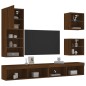 vidaXL 5-tlg. Wohnwand mit LED-Beleuchtung Braun Eichen-Optik vidaXL 5-tlg. Wohnwand mit LED-Beleuchtung Braun Eichen-Optik