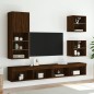 vidaXL 5-tlg. Wohnwand mit LED-Beleuchtung Braun Eichen-Optik vidaXL 5-tlg. Wohnwand mit LED-Beleuchtung Braun Eichen-Optik