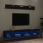 vidaXL 5-tlg. Wohnwand mit LED-Beleuchtung Schwarz Holzwerkstoff vidaXL 5-tlg. Wohnwand mit LED-Beleuchtung Schwarz Holzwerkstoff
