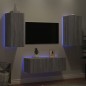 vidaXL 4-tlg. Wohnwand mit LED-Beleuchtung Grau Sonoma Holzwerkstoff vidaXL 4-tlg. Wohnwand mit LED-Beleuchtung Grau Sonoma Holzwerkstoff
