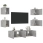 vidaXL 6-tlg. Wohnwand mit LED-Beleuchtung Betongrau Holzwerkstoff vidaXL 6-tlg. Wohnwand mit LED-Beleuchtung Betongrau Holzwerkstoff