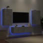 vidaXL 4-tlg. Wohnwand mit LED-Beleuchtung Betongrau Holzwerkstoff vidaXL 4-tlg. Wohnwand mit LED-Beleuchtung Betongrau Holzwerkstoff