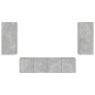 vidaXL 4-tlg. Wohnwand mit LED-Beleuchtung Betongrau Holzwerkstoff vidaXL 4-tlg. Wohnwand mit LED-Beleuchtung Betongrau Holzwerkstoff