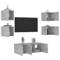 vidaXL 6-tlg. Wohnwand mit LED-Beleuchtung Betongrau Holzwerkstoff vidaXL 6-tlg. Wohnwand mit LED-Beleuchtung Betongrau Holzwerkstoff