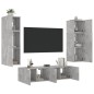 vidaXL 6-tlg. Wohnwand mit LED-Beleuchtung Betongrau Holzwerkstoff vidaXL 6-tlg. Wohnwand mit LED-Beleuchtung Betongrau Holzwerkstoff