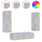 vidaXL 6-tlg. Wohnwand mit LED-Beleuchtung Betongrau Holzwerkstoff vidaXL 6-tlg. Wohnwand mit LED-Beleuchtung Betongrau Holzwerkstoff