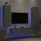 vidaXL 6-tlg. Wohnwand mit LED-Beleuchtung Betongrau Holzwerkstoff vidaXL 6-tlg. Wohnwand mit LED-Beleuchtung Betongrau Holzwerkstoff