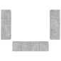 vidaXL 6-tlg. Wohnwand mit LED-Beleuchtung Betongrau Holzwerkstoff vidaXL 6-tlg. Wohnwand mit LED-Beleuchtung Betongrau Holzwerkstoff