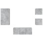 vidaXL 5-tlg. Wohnwand mit LED-Beleuchtung Betongrau Holzwerkstoff vidaXL 5-tlg. Wohnwand mit LED-Beleuchtung Betongrau Holzwerkstoff