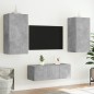 vidaXL 4-tlg. Wohnwand mit LED-Beleuchtung Betongrau Holzwerkstoff vidaXL 4-tlg. Wohnwand mit LED-Beleuchtung Betongrau Holzwerkstoff