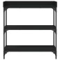 vidaXL Konsolentisch mit Ablagen Schwarz 75x30x80 cm vidaXL Konsolentisch mit Ablagen Schwarz 75x30x80 cm