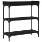 vidaXL Konsolentisch mit Ablagen Schwarz 75x30x80 cm vidaXL Konsolentisch mit Ablagen Schwarz 75x30x80 cm