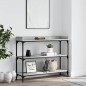 vidaXL Konsolentisch mit Ablagen Grau Sonoma 100x30x80 cm vidaXL Konsolentisch mit Ablagen Grau Sonoma 100x30x80 cm