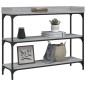 vidaXL Konsolentisch mit Ablagen Grau Sonoma 100x30x80 cm vidaXL Konsolentisch mit Ablagen Grau Sonoma 100x30x80 cm