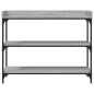 vidaXL Konsolentisch mit Ablagen Grau Sonoma 100x30x80 cm vidaXL Konsolentisch mit Ablagen Grau Sonoma 100x30x80 cm
