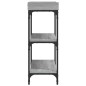 vidaXL Konsolentisch mit Ablagen Grau Sonoma 100x30x80 cm vidaXL Konsolentisch mit Ablagen Grau Sonoma 100x30x80 cm