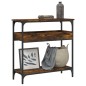 vidaXL Konsolentisch mit Ablage Räuchereiche 75x29x75cm Holzwerkstoff vidaXL Konsolentisch mit Ablage Räuchereiche 75x29x75cm Holzwerkstoff